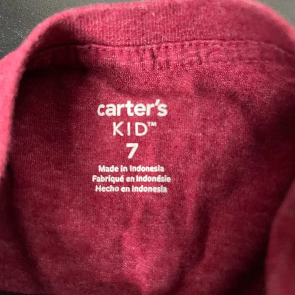 Carter’s Boys Red Monster Truck Kids Shirt size 7